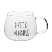 CANECA 380 ML GOOD MORNING - INCOLOR/PRETO - Foto 1