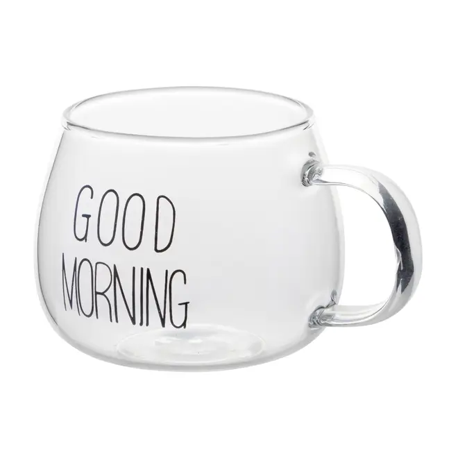 CANECA 380 ML GOOD MORNING - INCOLOR/PRETO - Foto 2