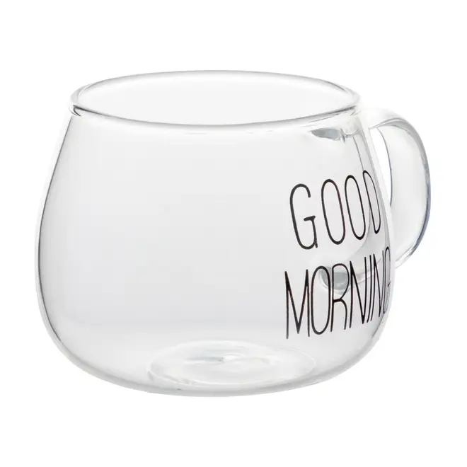 CANECA 380 ML GOOD MORNING - INCOLOR/PRETO - Foto 5