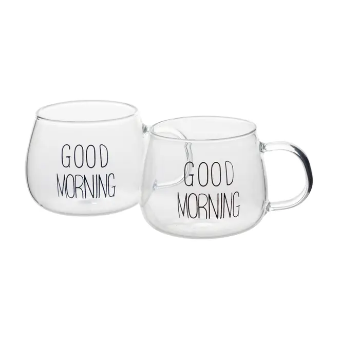 CANECA 380 ML GOOD MORNING - INCOLOR/PRETO - Foto 7