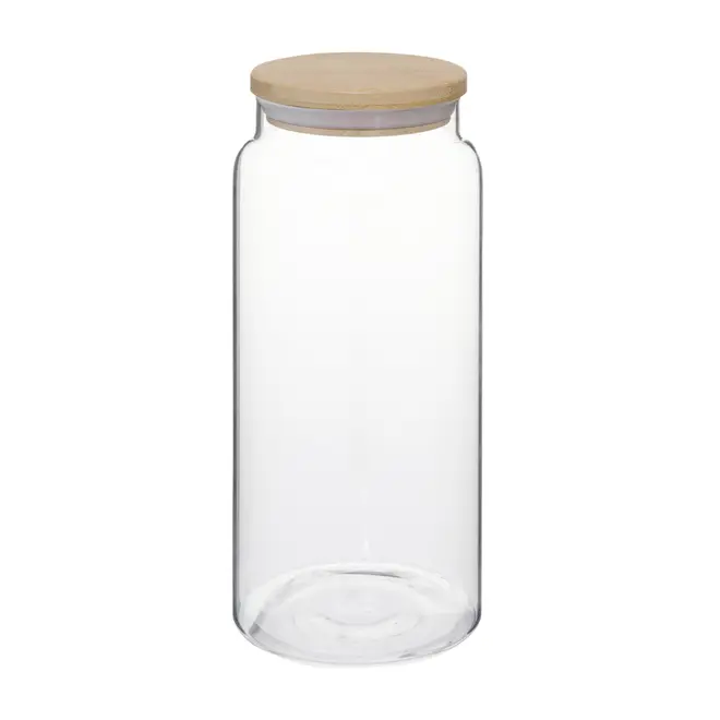 POTE HERMÉTICO 1,4 L BAMBU LINE - INCOLOR/BAMBU - Foto 1