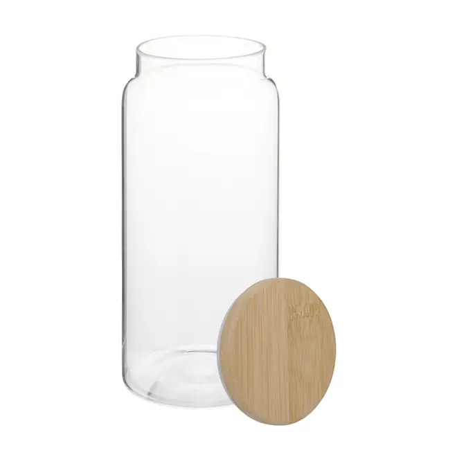 POTE HERMÉTICO 1,4 L BAMBU LINE - INCOLOR/BAMBU - Foto 2