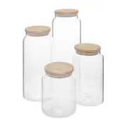 POTE HERMÉTICO 1,4 L BAMBU LINE - INCOLOR/BAMBU - Foto 4
