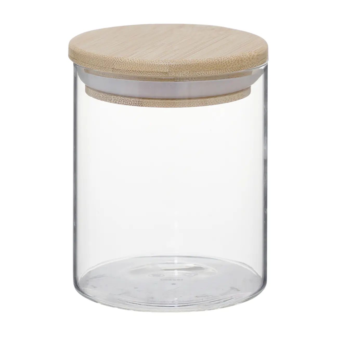 POTE HERMÉTICO 400 ML BAMBU REDONDO - INCOLOR/BAMBU - Foto 1