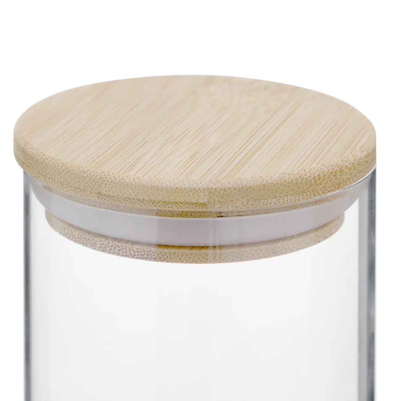 POTE HERMÉTICO 400 ML BAMBU REDONDO - INCOLOR/BAMBU - Foto 3