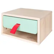 MESA DE CABECEIRA DE PAREDE 1 GAVETA TUTTI-CUTE - NATURAL WASHED/SORBET MENTA - Foto 3