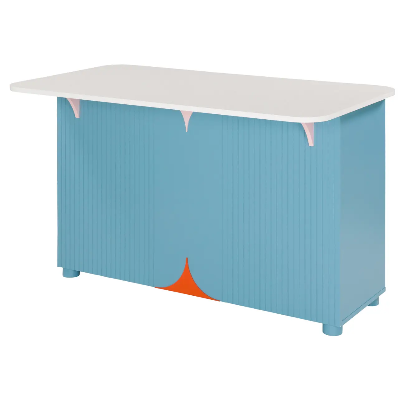 BALCÃO DE COZINHA COM 2 PORTAS 1,35 M X 70 CM COZINHA ENCANTADA DA RAÍZA COSTA - AZUL/MULTICOR - Foto 4