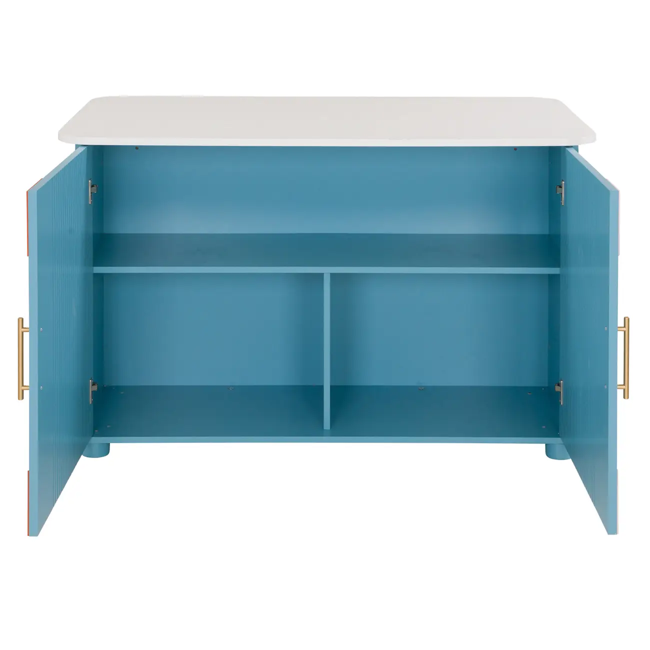 BALCÃO DE COZINHA COM 2 PORTAS 1,35 M X 70 CM COZINHA ENCANTADA DA RAÍZA COSTA - AZUL/MULTICOR - Foto 6