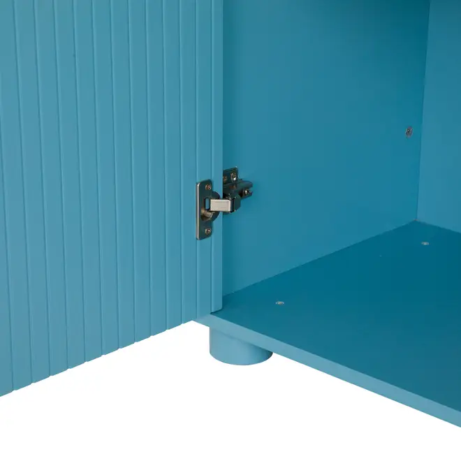 BALCÃO DE COZINHA COM 2 PORTAS 1,35 M X 70 CM COZINHA ENCANTADA DA RAÍZA COSTA - AZUL/MULTICOR - Foto 8