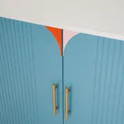 BALCÃO DE COZINHA COM 2 PORTAS 1,35 M X 70 CM COZINHA ENCANTADA DA RAÍZA COSTA - AZUL/MULTICOR - Foto 10
