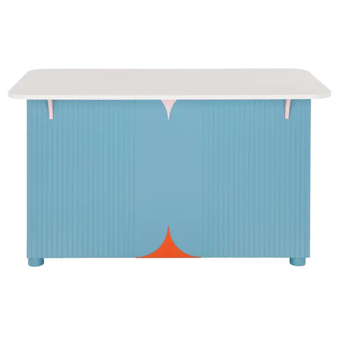 BALCÃO DE COZINHA COM 2 PORTAS 1,35 M X 70 CM COZINHA ENCANTADA DA RAÍZA COSTA - AZUL/MULTICOR - Foto 12