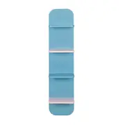 ESTANTE DE PAREDE 35 CM X 1,50 M COZINHA ENCANTADA DA RAÍZA COSTA - AZUL/ROSA - Foto 1