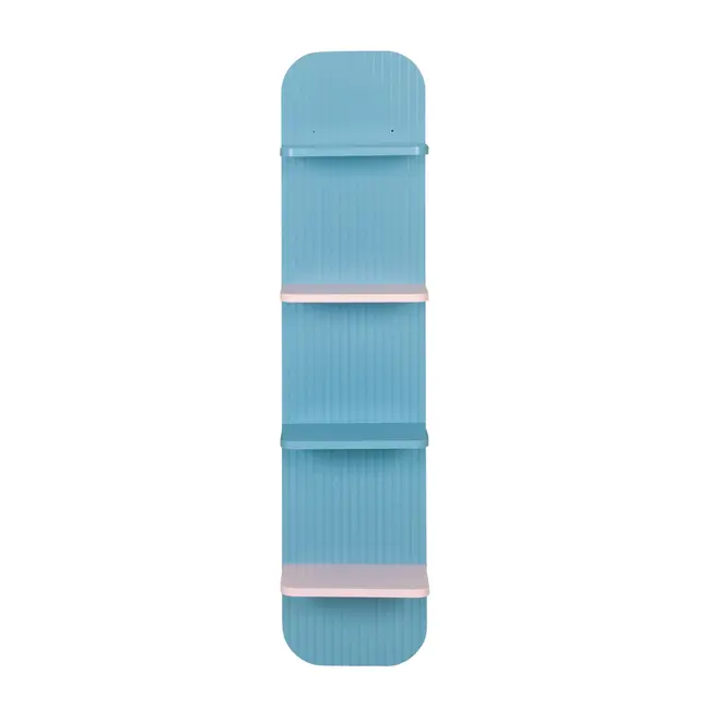 ESTANTE DE PAREDE 35 CM X 1,50 M COZINHA ENCANTADA DA RAÍZA COSTA - AZUL/ROSA - Foto 1