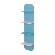 ESTANTE DE PAREDE 35 CM X 1,50 M COZINHA ENCANTADA DA RAÍZA COSTA - AZUL/ROSA - Foto 2