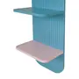 ESTANTE DE PAREDE 35 CM X 1,50 M COZINHA ENCANTADA DA RAÍZA COSTA - AZUL/ROSA - Foto 4
