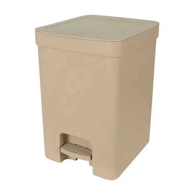 LIXEIRA COM PEDAL 12 L TRIUM - CAMELO - Foto 3