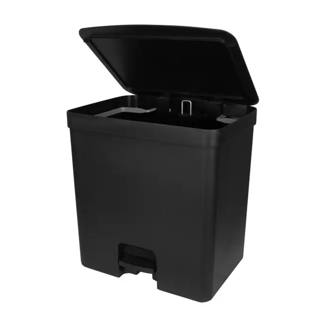 LIXEIRA COM PEDAL 20 L TRIUM - PRETO - Foto 2