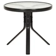 MESA LATERAL REDONDA 52 CM SUN - PRETO/INCOLOR - Foto 1