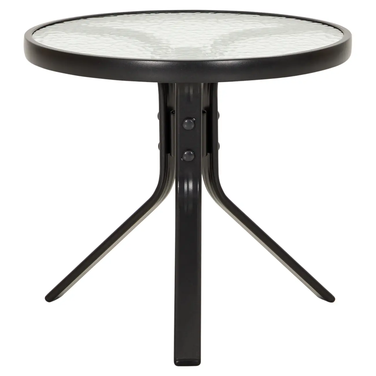MESA LATERAL REDONDA 52 CM SUN - PRETO/INCOLOR - Foto 1
