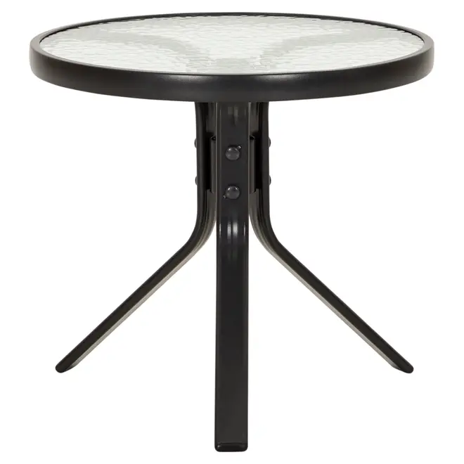 MESA LATERAL REDONDA 52 CM SUN - PRETO/INCOLOR - Foto 1