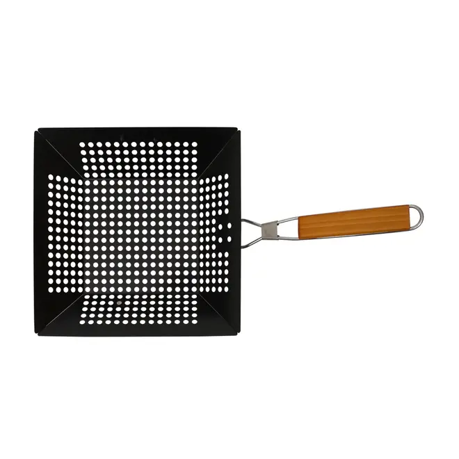 GRELHA 55 CM X 31 CM O CHURRASQUEIRO - PRETO/PAU ROSA - Foto 4