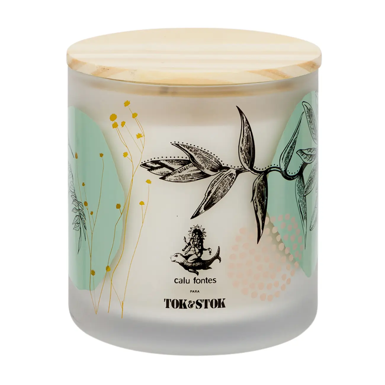 VELA PERFUMADA POTE PALO SANTO DELINEAR - OFF WHITE/ MULTICOR - Foto 3