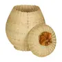 CESTO COM TAMPA 30 CM X 27 CM X 27 CM BURITI - FIBRA CLARA/TERRACOTA - Foto 2