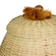 CESTO COM TAMPA 30 CM X 27 CM X 27 CM BURITI - FIBRA CLARA/TERRACOTA - Foto 3