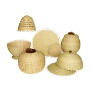 CESTO COM TAMPA 30 CM X 27 CM X 27 CM BURITI - FIBRA CLARA/TERRACOTA - Foto 5