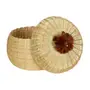 PORTA-PÃO REDONDO 27 CM BURITI - FIBRA CLARA/TERRACOTA - Foto 2