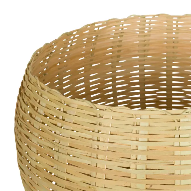 PORTA-PÃO REDONDO 27 CM BURITI - FIBRA CLARA/TERRACOTA - Foto 4