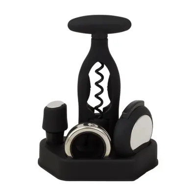 KIT PARA VINHO COM 4 PEÇAS CORTÊS