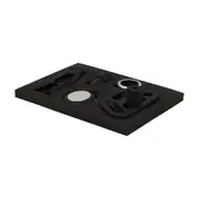 KIT PARA VINHO COM 4 PEÇAS CORTÊS - PRETO/CROMADO - Foto 2