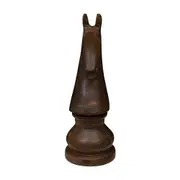 ADORNO MESA CAVALO 22 CM XEQUE-MATE - ENCERADO CASTANHO - Foto 2