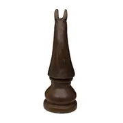 ADORNO MESA CAVALO 22 CM XEQUE-MATE - ENCERADO CASTANHO - Foto 4