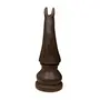 ADORNO MESA CAVALO 22 CM XEQUE-MATE - ENCERADO CASTANHO - Foto 4