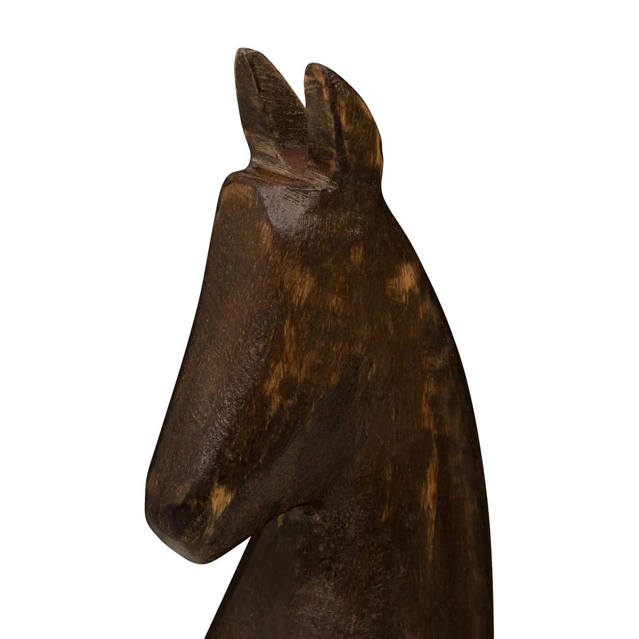 ADORNO MESA CAVALO 22 CM XEQUE-MATE - ENCERADO CASTANHO - Foto 5