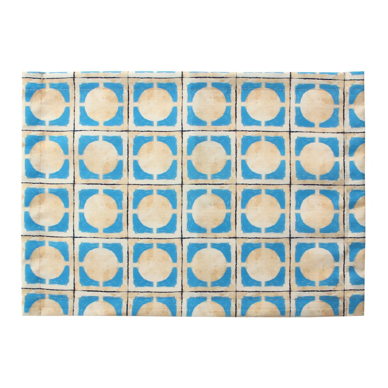 LUGAR AMERICANO 36 CM X 50 CM SAUDADE TROPICAL AZULEJOS - AZUL HISTÓRICO/MULTICOR - Foto 1