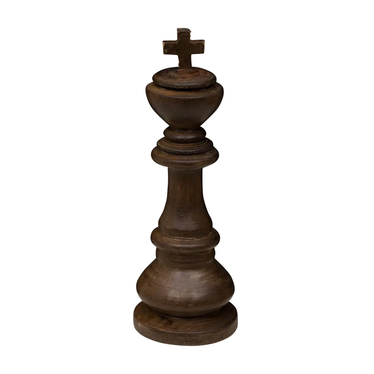 ADORNO MESA REI 22 CM XEQUE-MATE - ENCERADO CASTANHO - Foto 1