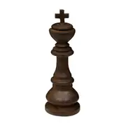 ADORNO MESA REI 22 CM XEQUE-MATE - ENCERADO CASTANHO - Foto 1