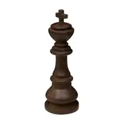 ADORNO MESA REI 22 CM XEQUE-MATE - ENCERADO CASTANHO - Foto 2