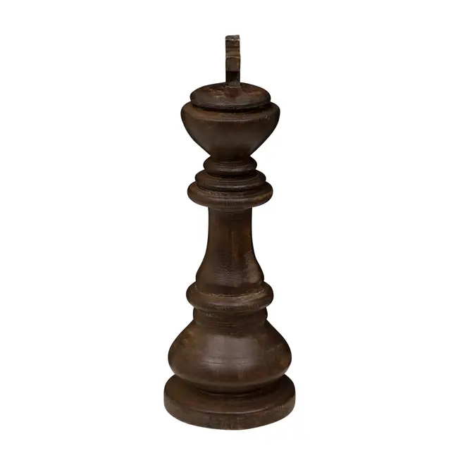 ADORNO MESA REI 22 CM XEQUE-MATE - ENCERADO CASTANHO - Foto 3