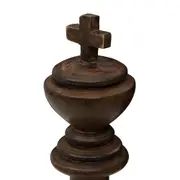 ADORNO MESA REI 22 CM XEQUE-MATE - ENCERADO CASTANHO - Foto 4