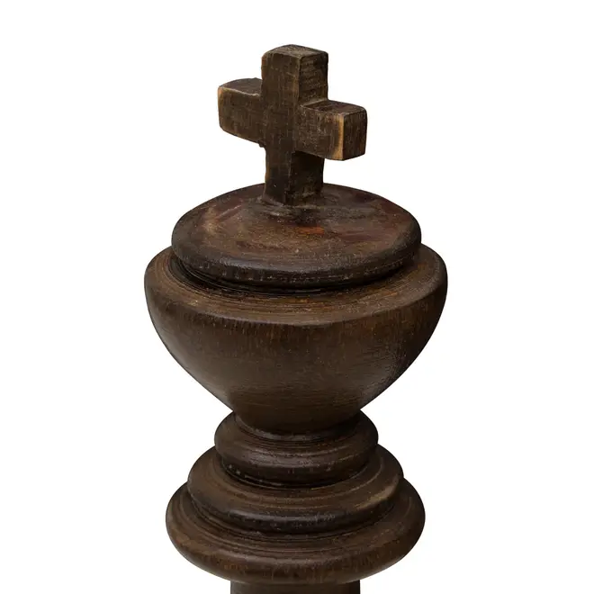 ADORNO MESA REI 22 CM XEQUE-MATE - ENCERADO CASTANHO - Foto 4
