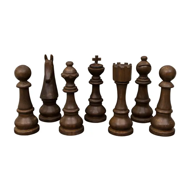 ADORNO MESA REI 22 CM XEQUE-MATE - ENCERADO CASTANHO - Foto 5