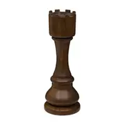 ADORNO TORRE 22 CM XEQUE-MATE - ENCERADO CASTANHO - Foto 1