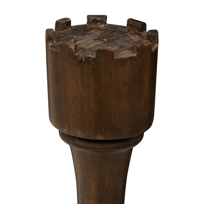 ADORNO TORRE 22 CM XEQUE-MATE - ENCERADO CASTANHO - Foto 2
