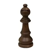ADORNO BISPO 22 CM XEQUE-MATE - ENCERADO CASTANHO - Foto 1