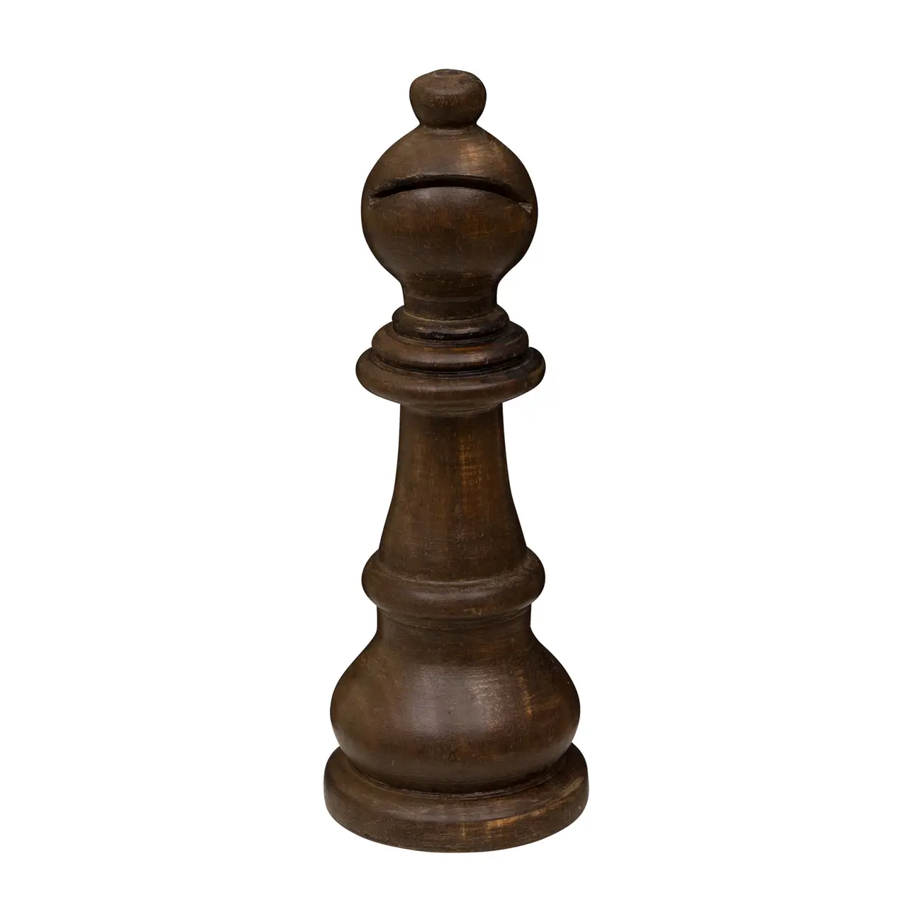 ADORNO BISPO 22 CM XEQUE-MATE - ENCERADO CASTANHO - Foto 1