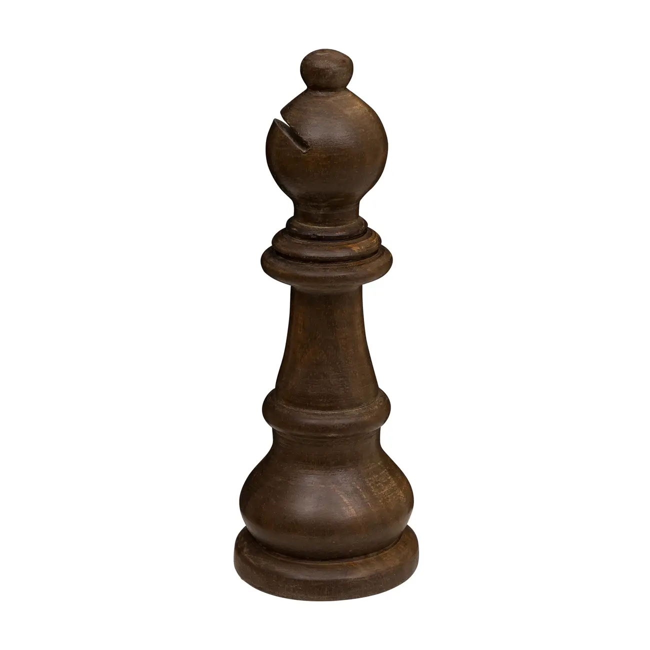 ADORNO BISPO 22 CM XEQUE-MATE - ENCERADO CASTANHO - Foto 3